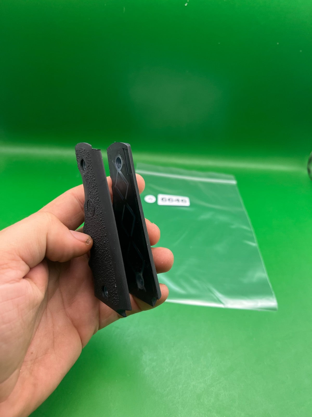 45* Grooved Autococker Grips - used paintball grip panel - black