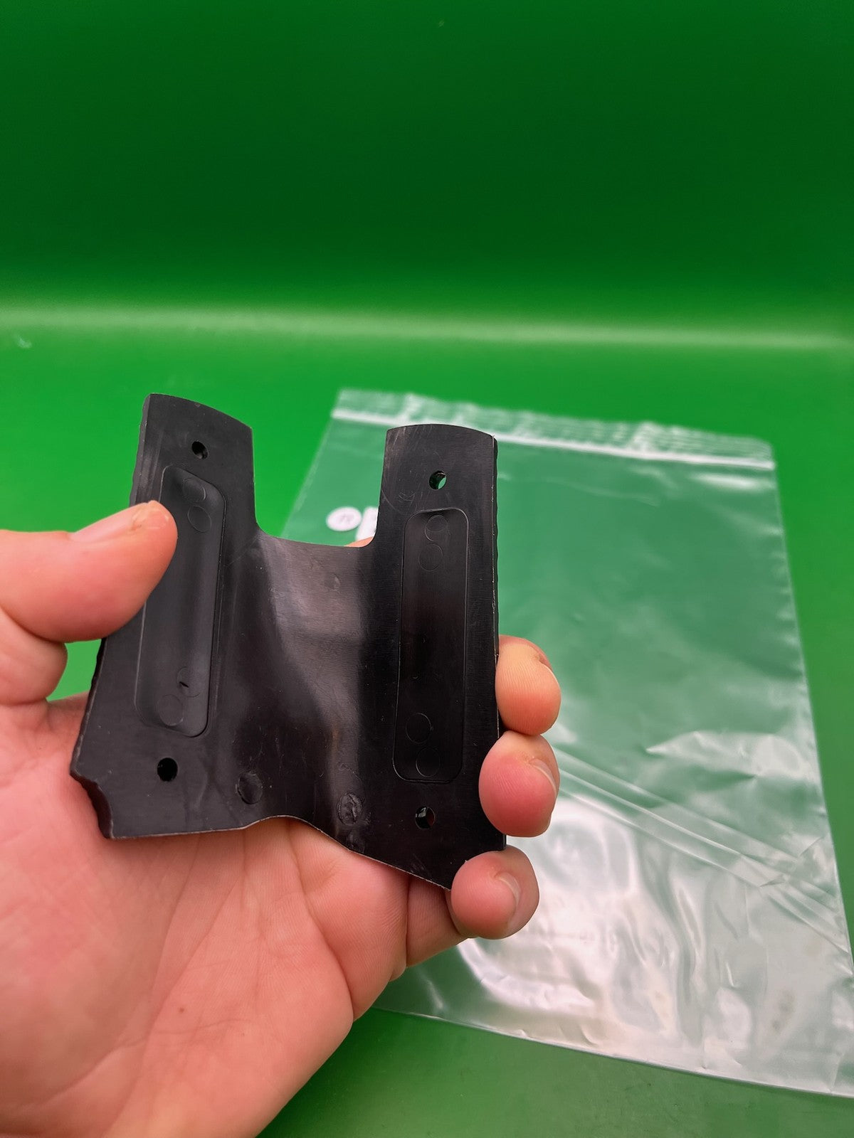 Smart Parts 1911 45 Style Grip Panels Black Rubber Checkered Diamond