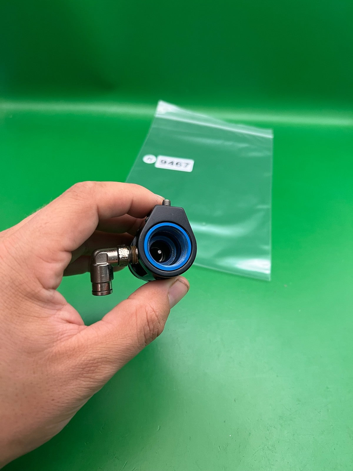 WGP On/Off Cage ASA Blue Black with 90-Degree Elbow Fitting Autococker