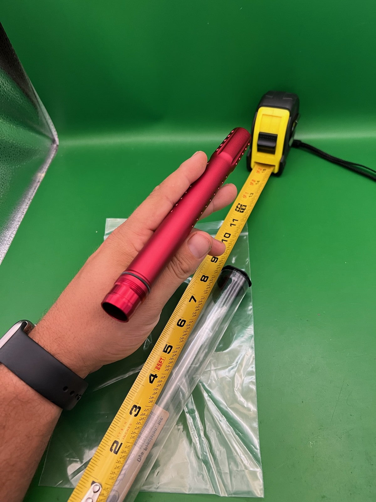 Proto Paintball 14in Barrel Tip Red Aluminum