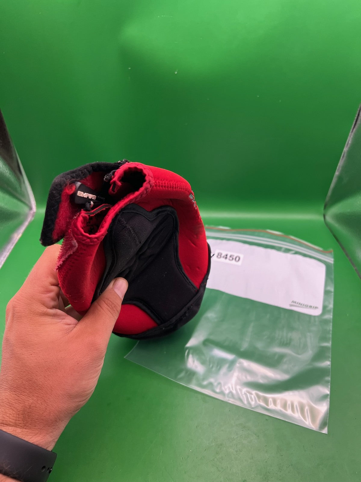 Empire Paintball Neoprene HPA Air Tank Cover Red Black Zippered Sleeve Protector