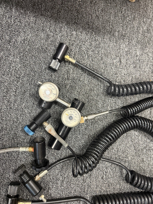 Lot Of Remote Lines And Regulators For Paintball Markers