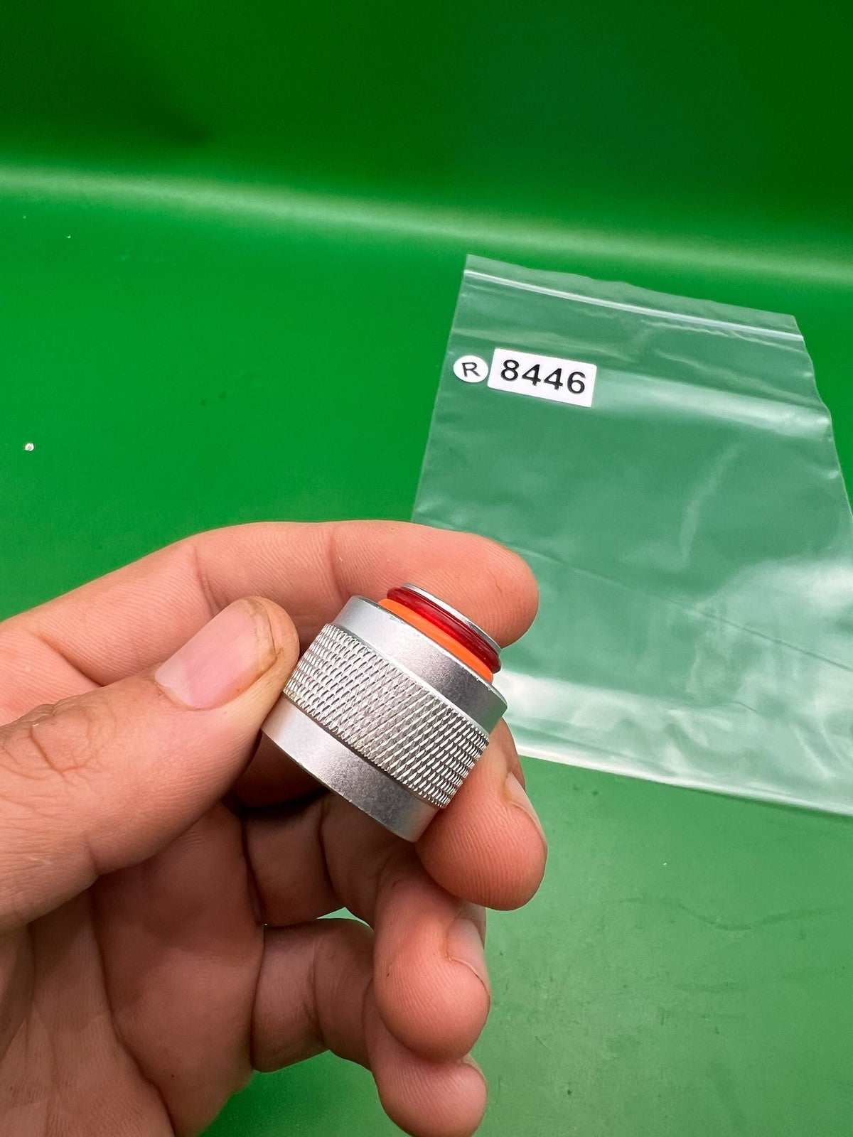 HPA CO2 Paintball Tank Valve Thread Protector Cap Thread Saver Silver Red
