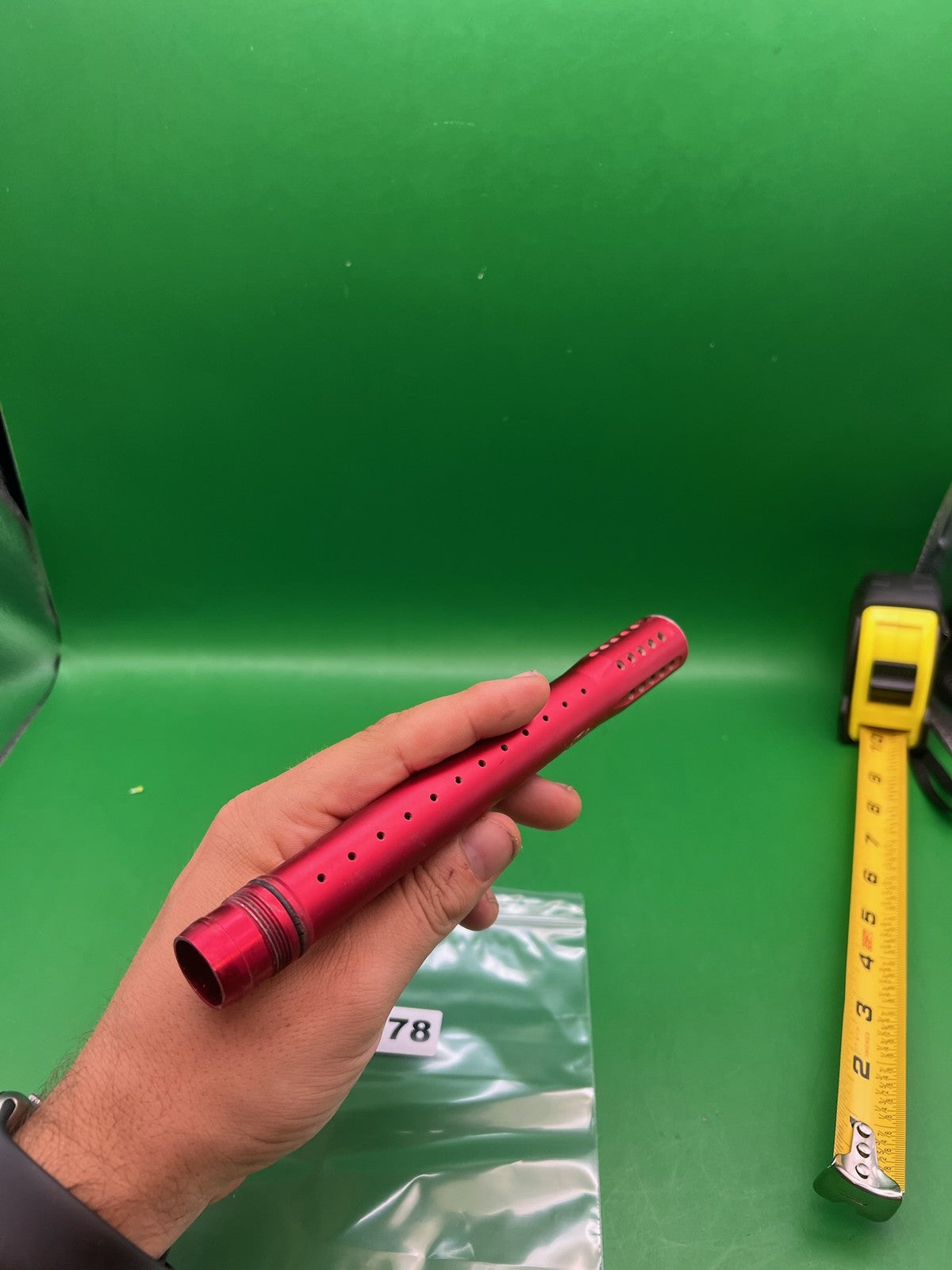 Dye Ultralight 14 inch tip - used paintball barrel tip - red anno