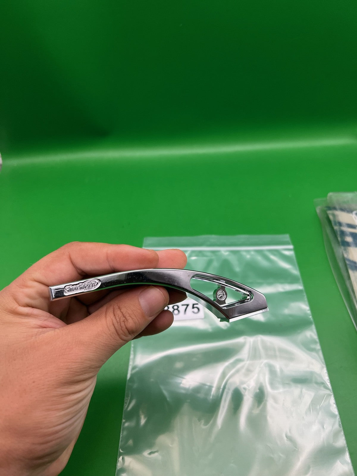 Shocktech ASA Drop Forward Chrome Silver Aluminum Paintball Rail