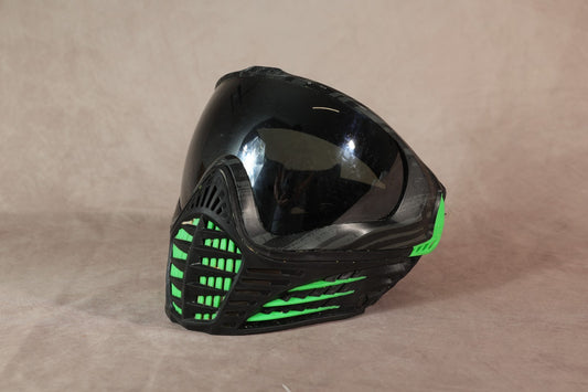 Virtue VIO Paintball Mask Black Green Smoke Lens Full Face Goggle