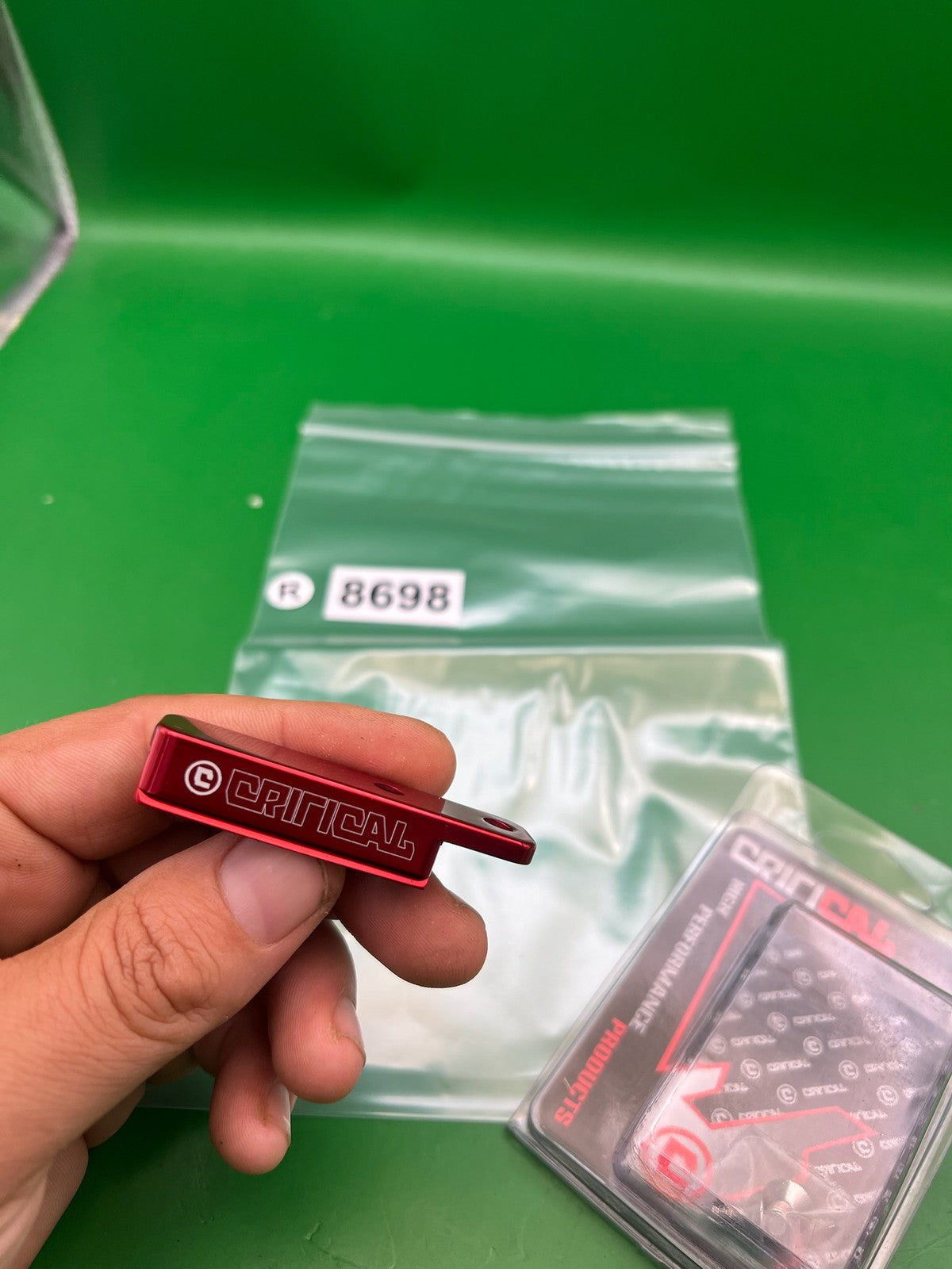Critical PB ASA Rail Red Aluminum Paintball Marker Accessory