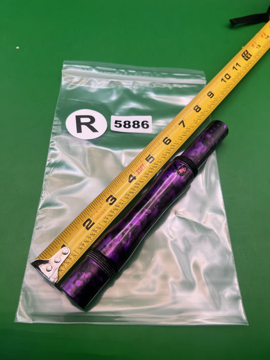 Autococker Empire .684 Purple Black - used paintball barrel - purple black splash