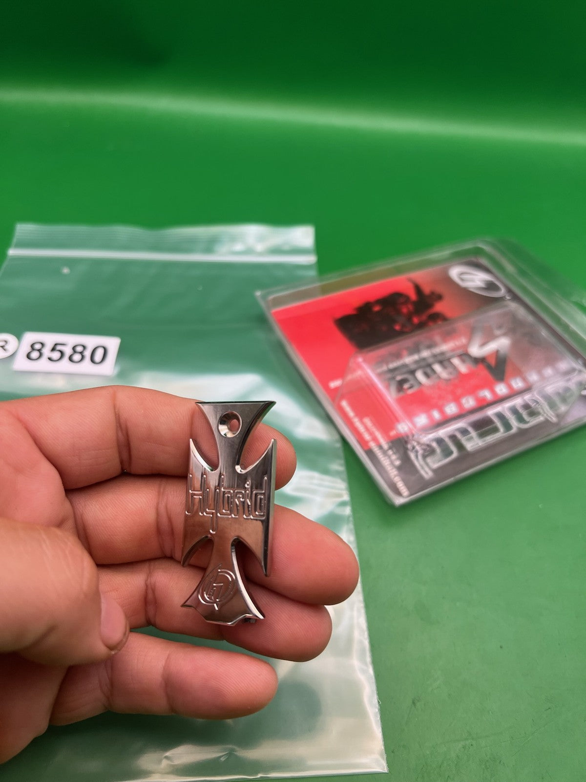 Hybrid Technologies Iron Cross Eye Cover Silver Alloy E Oracle Quest Electronic