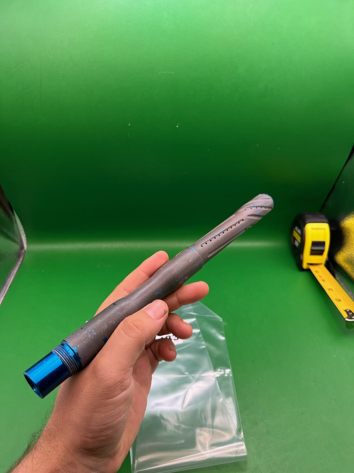 Autococker Barrel Tip Gray Blue .690 Bore 12in - Rough