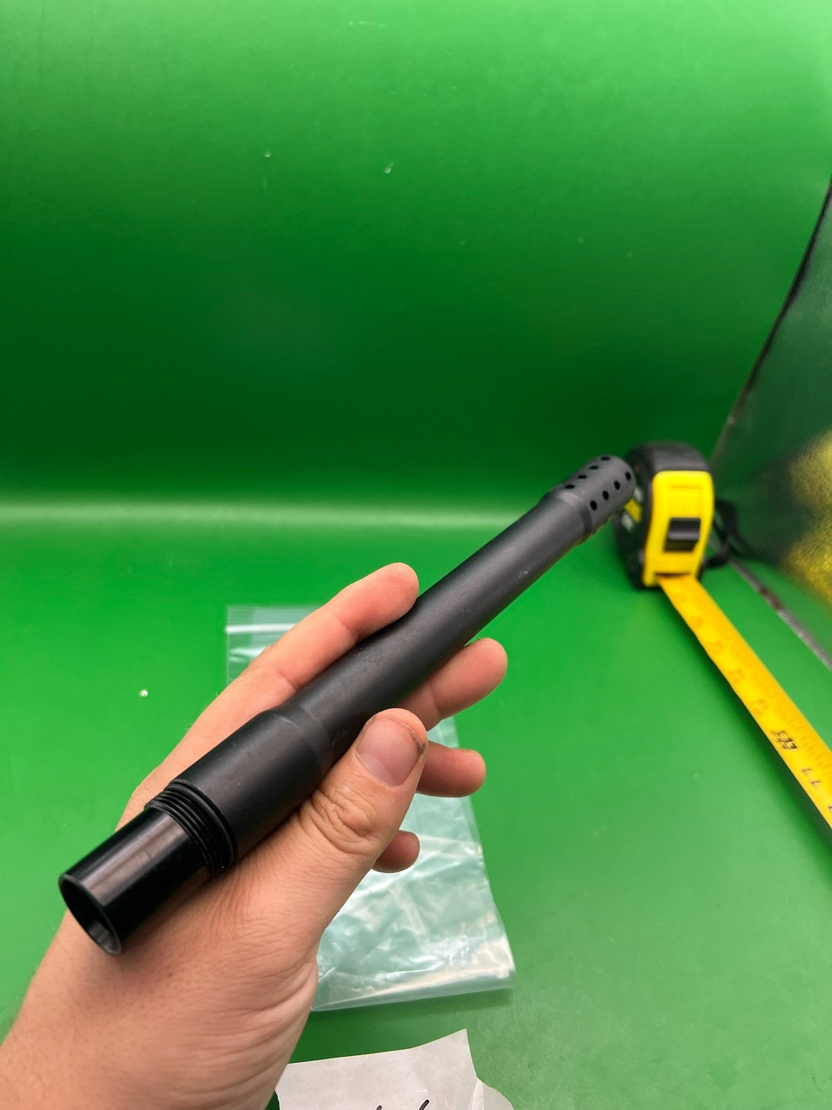 Autococker Cocker Ported Barrel Black 10" .860 Bore - used paintball barrel - black
