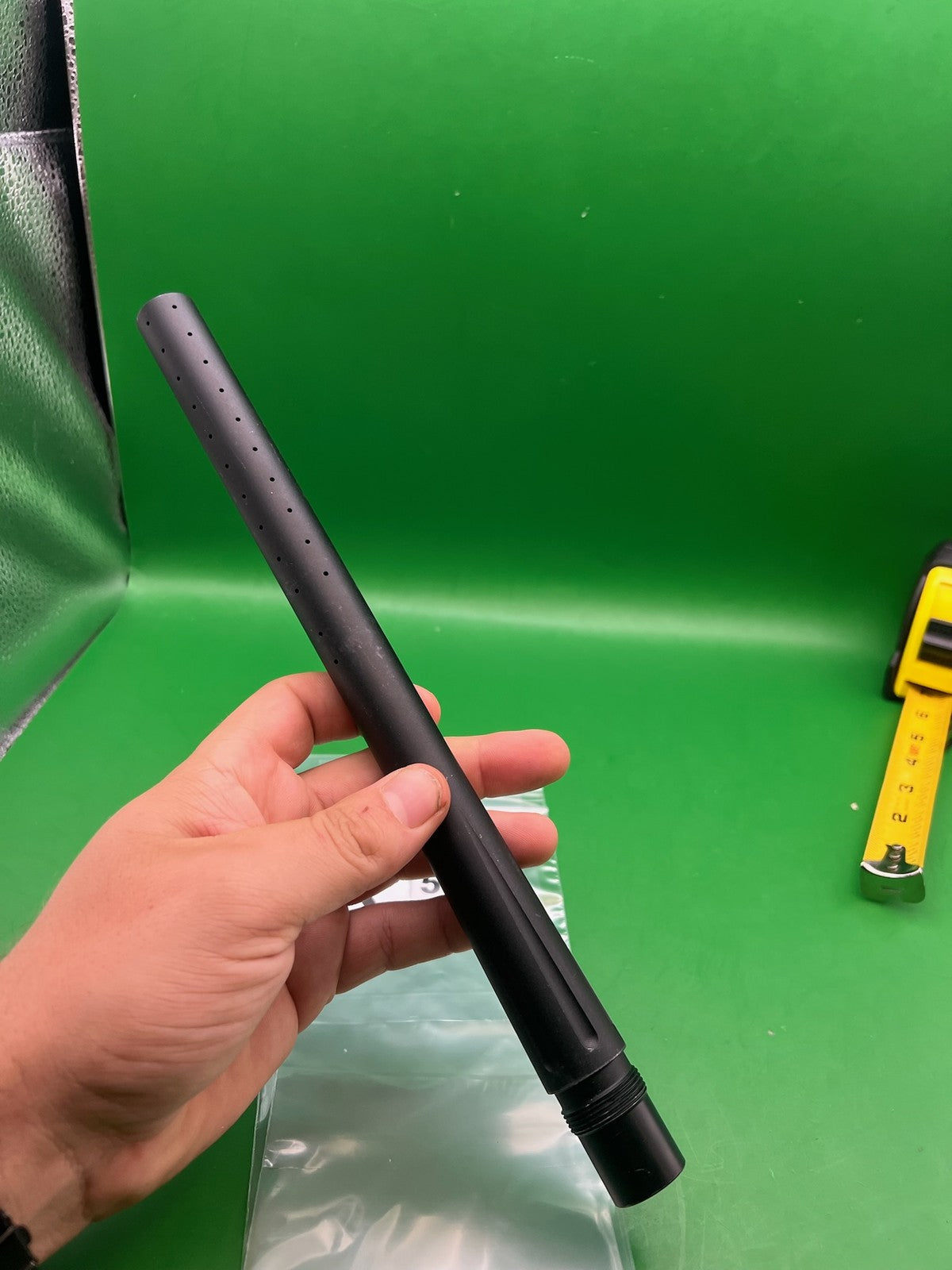 Stock Autococker Barrel 14" .689 Black - used paintball barrel - black