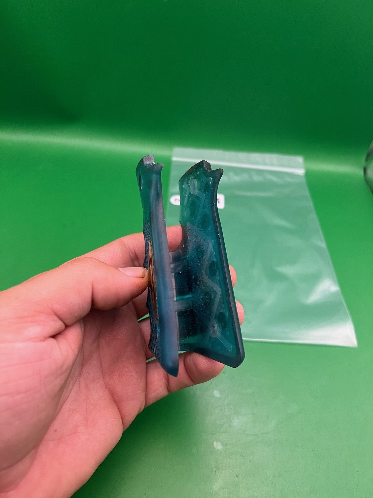 Dye 1911 45 Style Sticky Grips Blue Swirl Rubber Wrap Around Panels