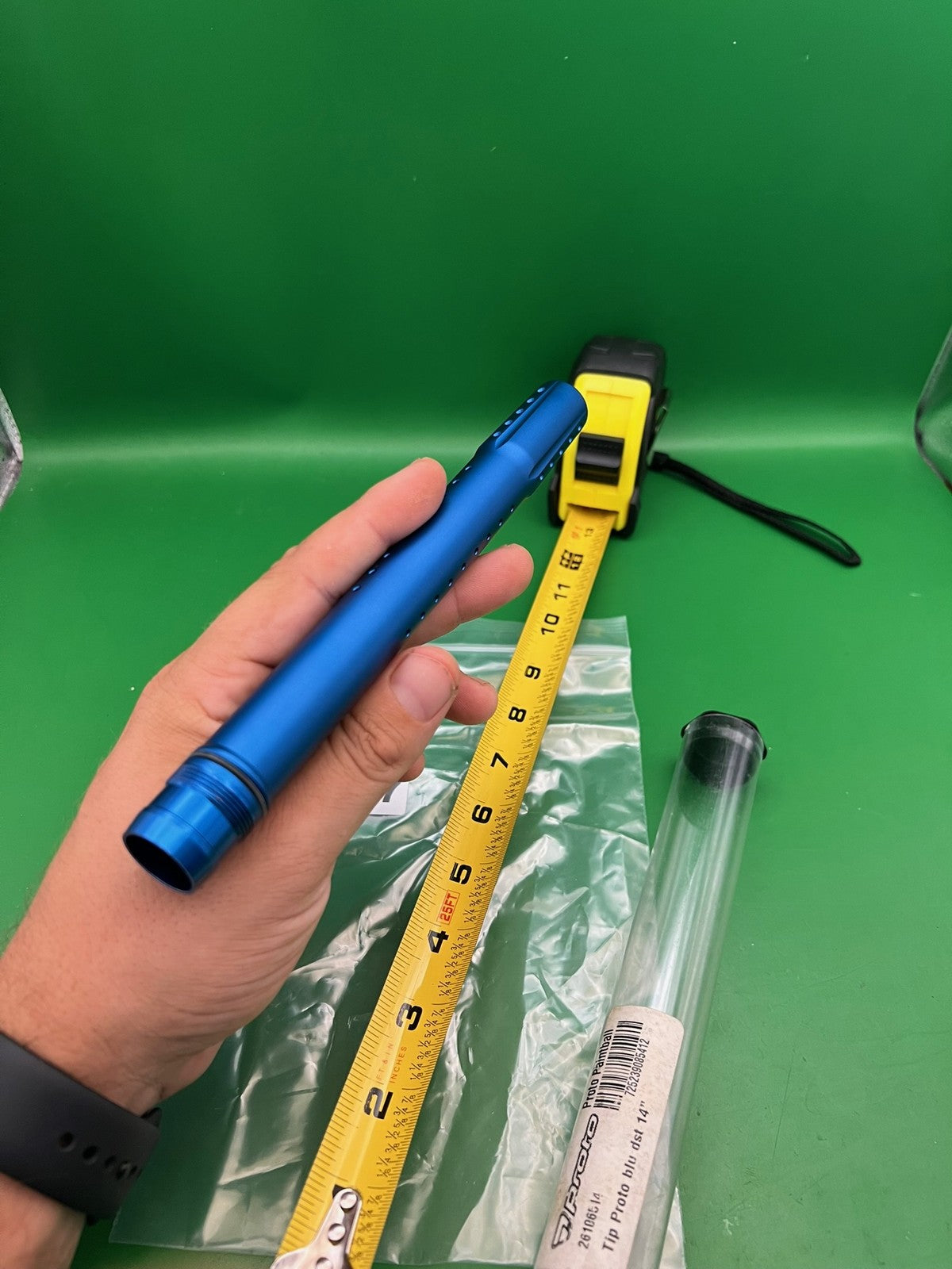 Proto Paintball 14" Barrel Tip Blue Anodized