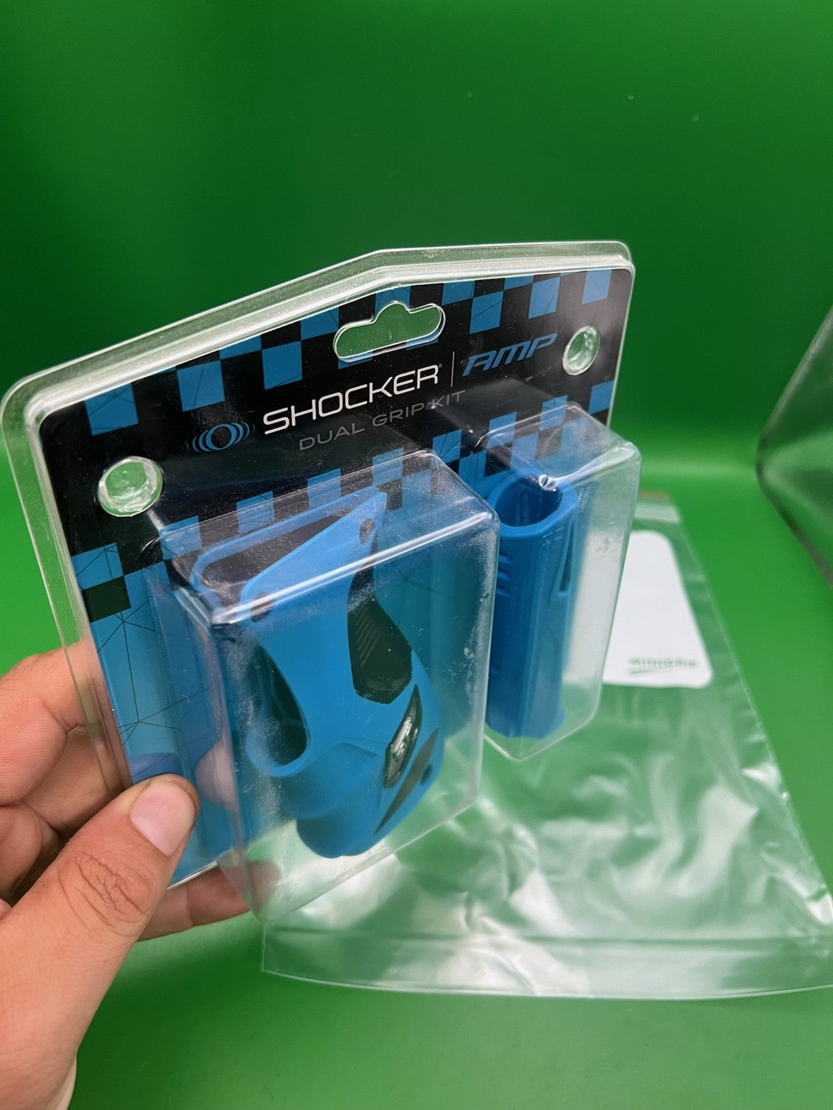 Smart Parts Shocker AMP Dual Grip Kit Blue Trigger Frame & Vertical Reg Grip