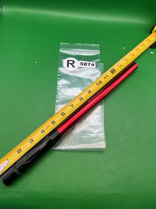Autococker Lucky Barrel 14" .692 Red Black - used paintball barrel - red/black