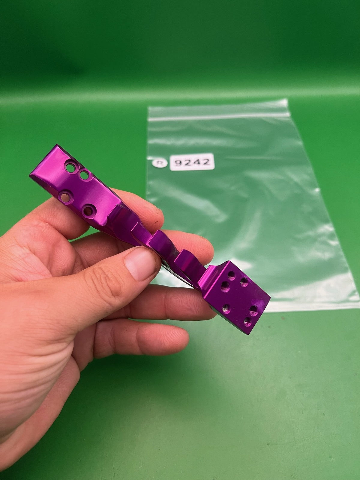 CP Custom Products Flame Drop Forward Purple Anodized Spyder Dovetail Mount