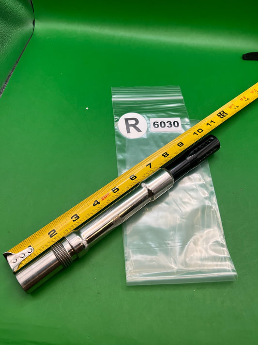 Stubby Dye Boomstick Barrel Angel Thread .687 Chrome - used paintball barrel - chrome/silver
