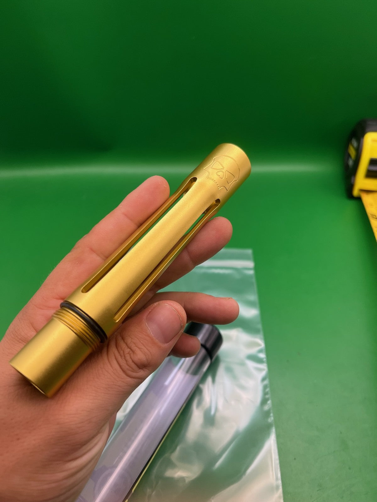 Infamous Silencio FXL Autococker Barrel Back Dust Gold AC Thread