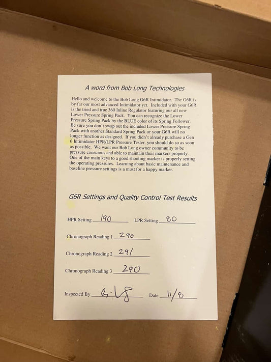 Mint Bob Long G6R Paintball Marker