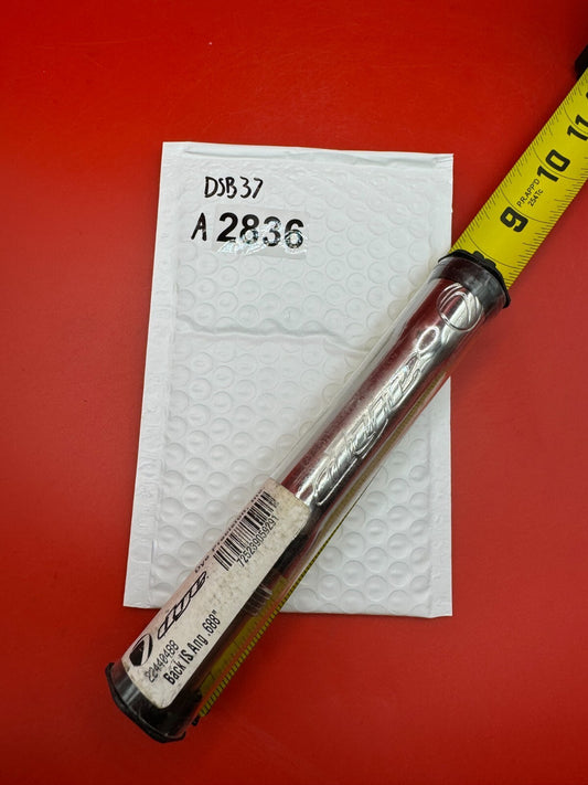 Dye SS Angel Threaded .688 Paintball Barrel Back - used paintball barrel back - red anno/silver chrome