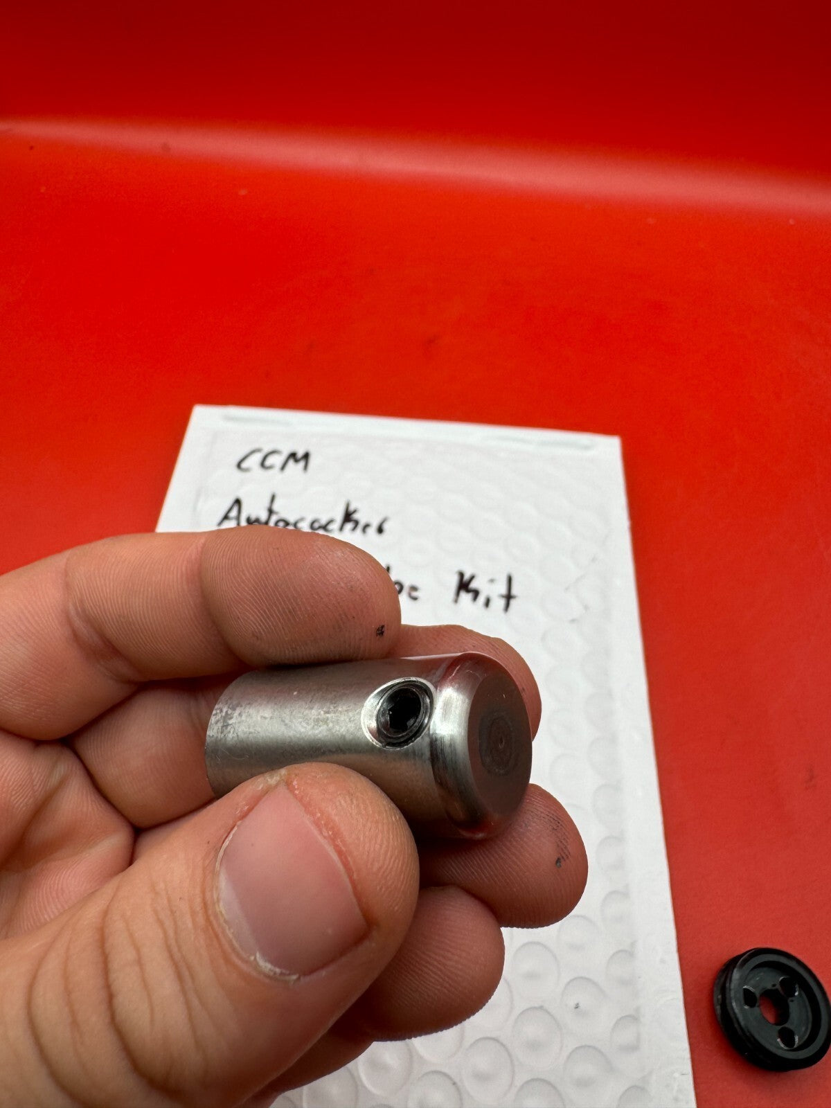 CCM Autococker Lower Tube Kit - used paintball lower tube rebuild kit - silver/gold/black