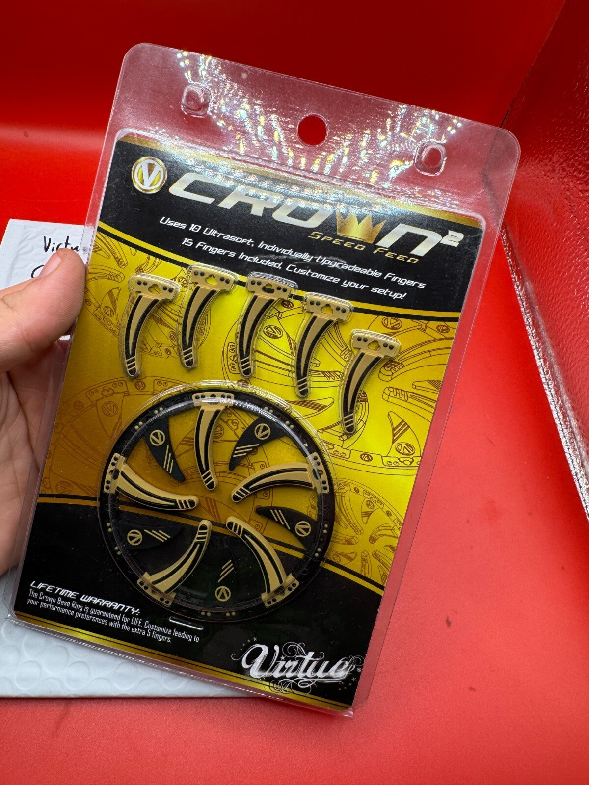 Virtue Crown Speed Feed Rotor NOS-Tan - used paintball speed feed - tan