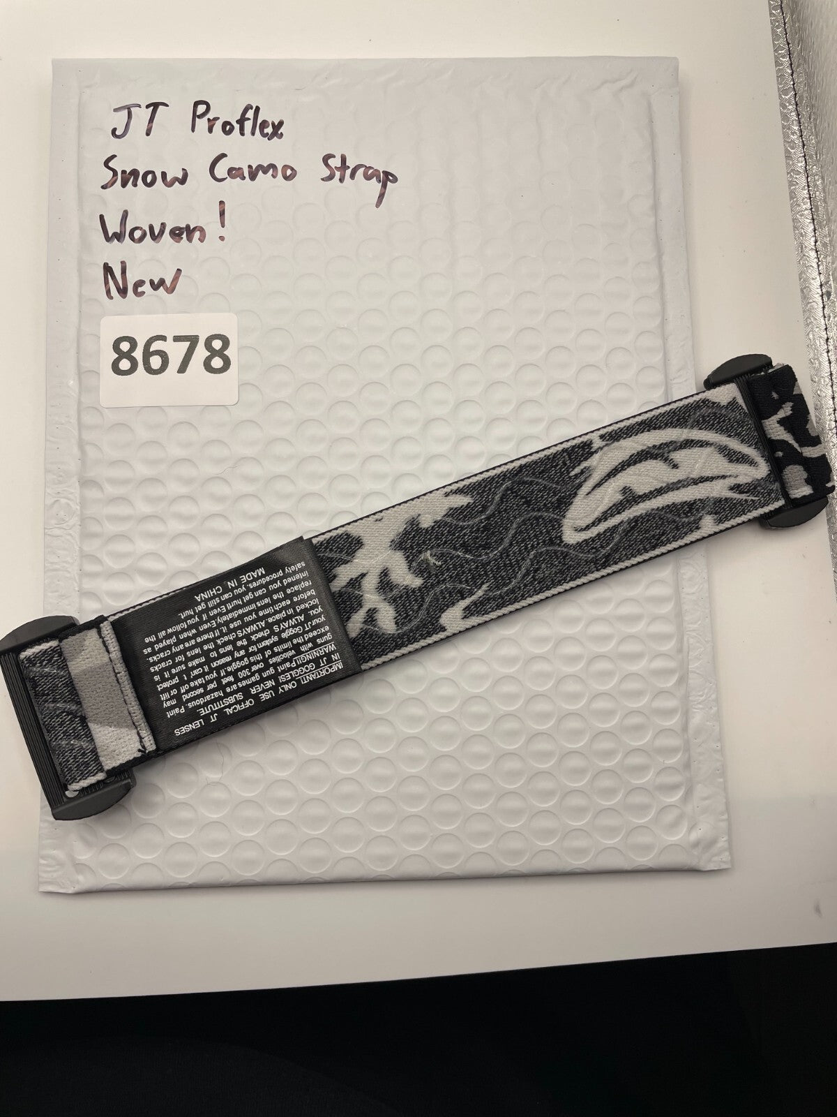 JT Proflex Snow Camo Strap Woven. New