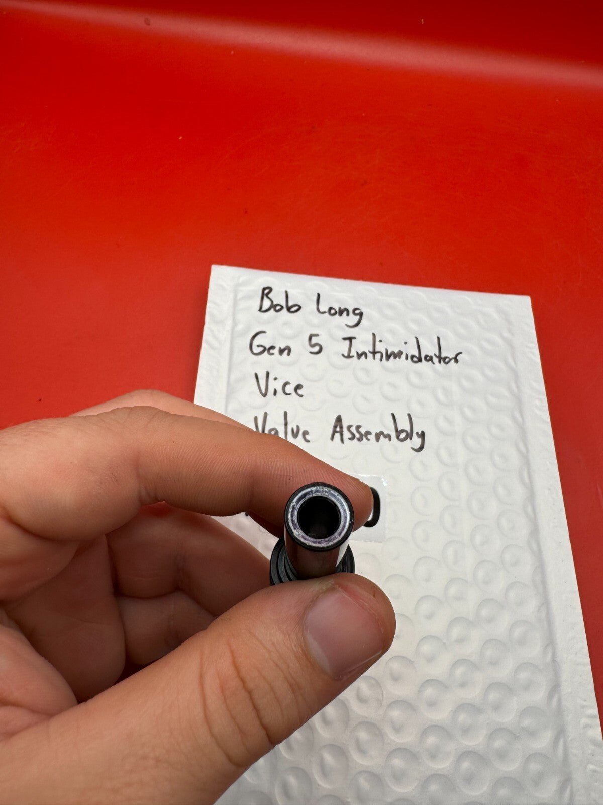 Bob Long Gen 5 Intimidator Vice Valve Assembly - used paintball valve assembly - black/white