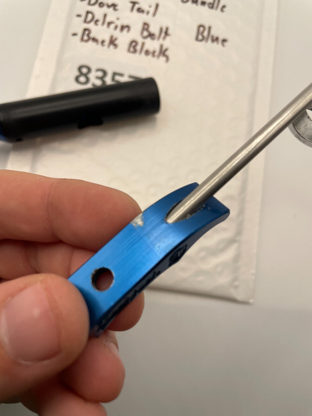 Shock Tech Autococker Bundle Blue -Dove Tail -Delrin Bolt -Back Block