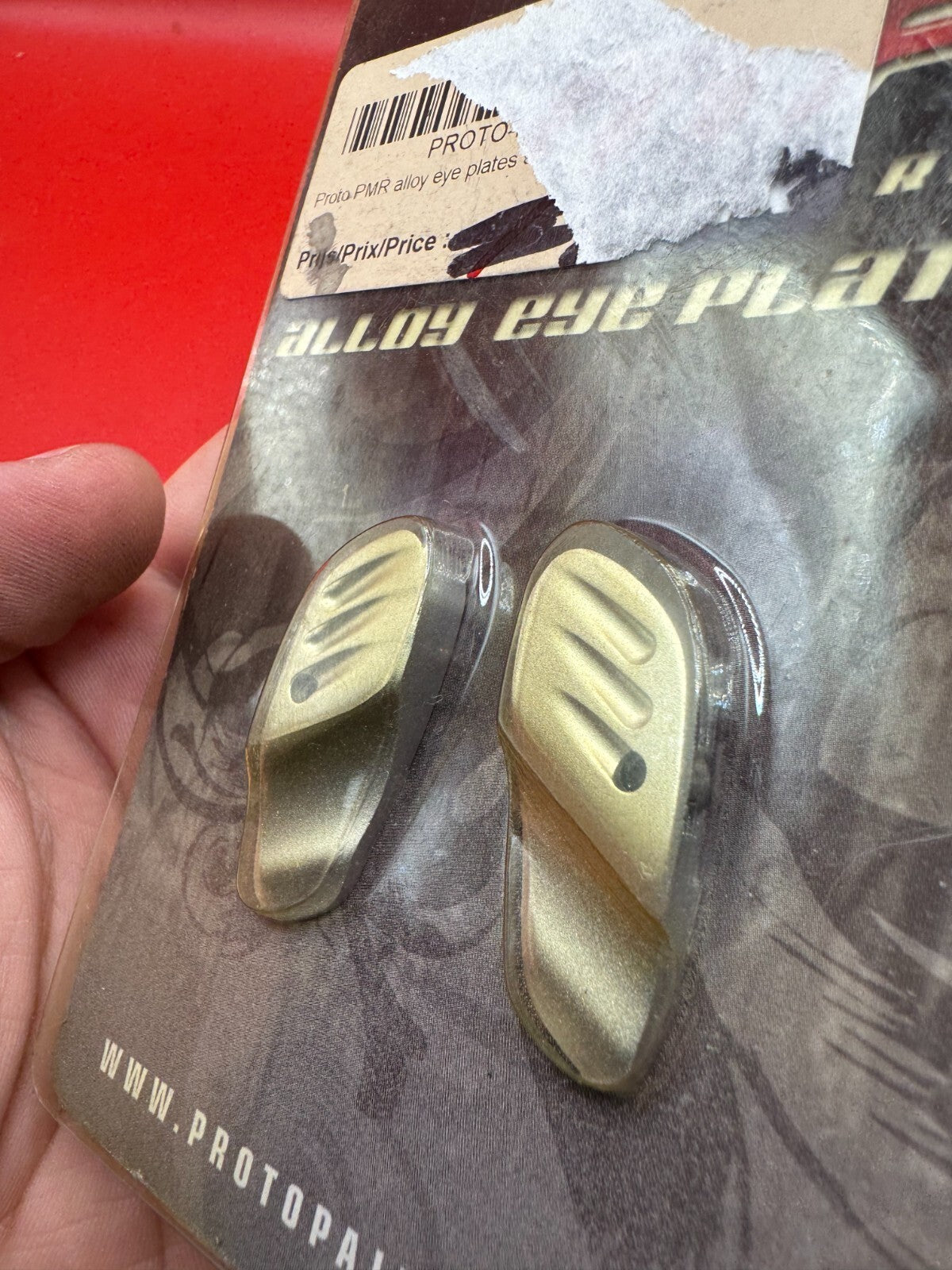 Dye/Proto PMR Alloy Eye Covers NOS-Silver - used paintball eye cover plates - silver