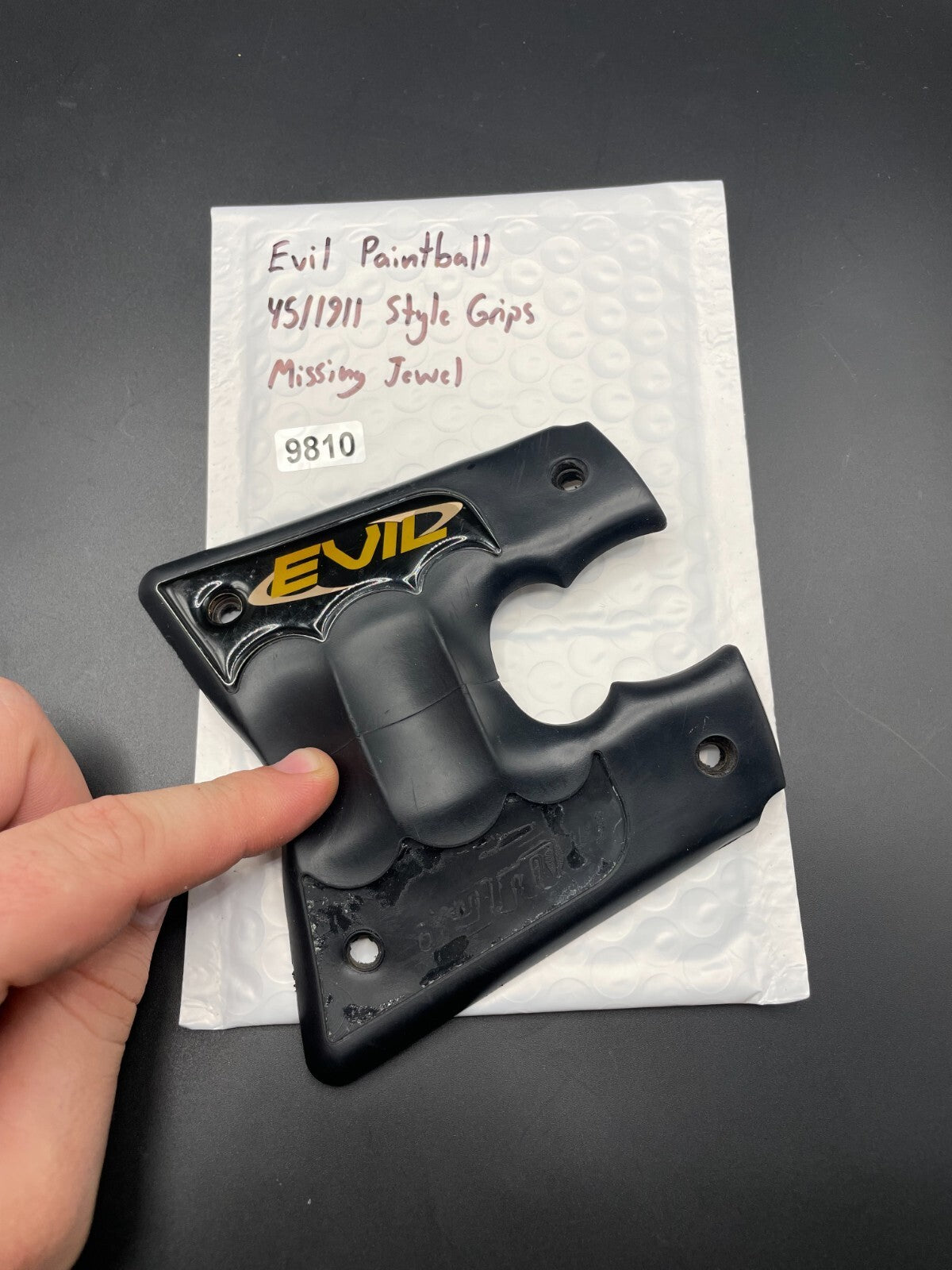 Evil Paintball 45/1911 Style Grips Missing Jewel