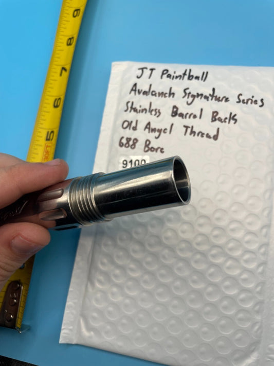 JT Paintball Avalanche Signature Stainless Barrel Back Old Angel Thread 688 Bore