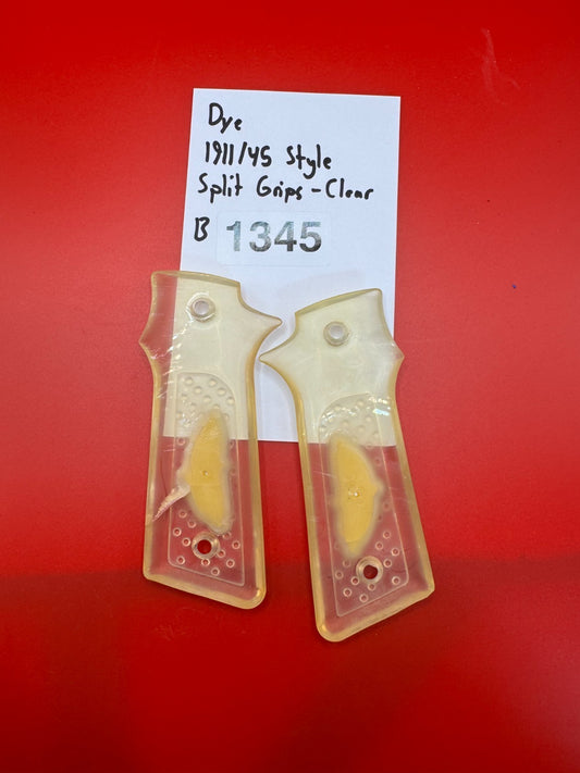 Dye 1911/45 Style Split Grips - Clear