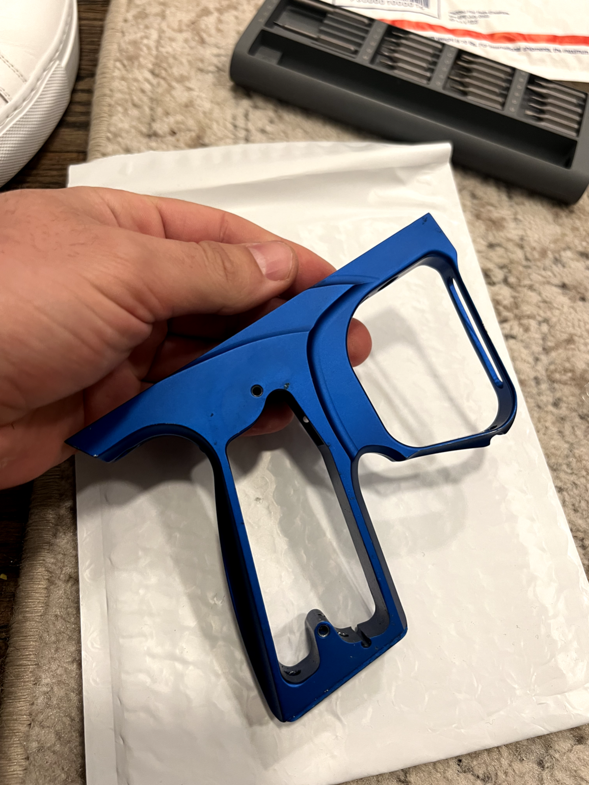 Shocker NXT Frame - Blue Anodized Paintball Marker Part