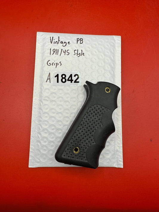 Vintage PB 1911/45 Style Grips - used paintball grip frame panel - black