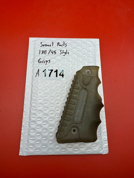 Smart Parts 1911/45 Style Grips - used paintball grip panels - olive drab / smoke