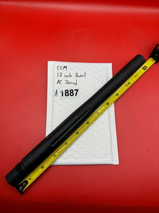 CCM 12 Inch Paintball Barrel AC Thread - used paintball barrel - black