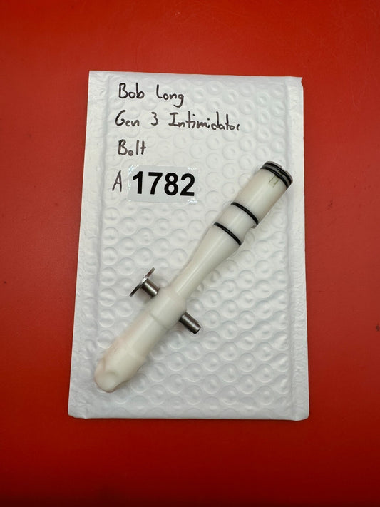 Bob Long Gen 3 Intimidator Bolt - used paintball bolt - white