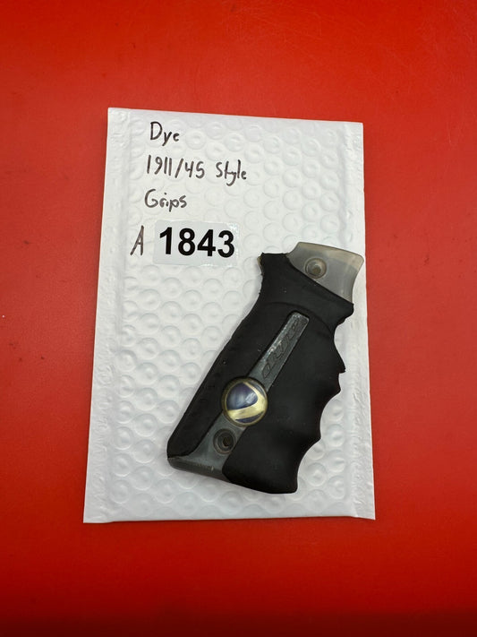 Dye 1911/45 Style Grips - used paintball grip frame grips - black