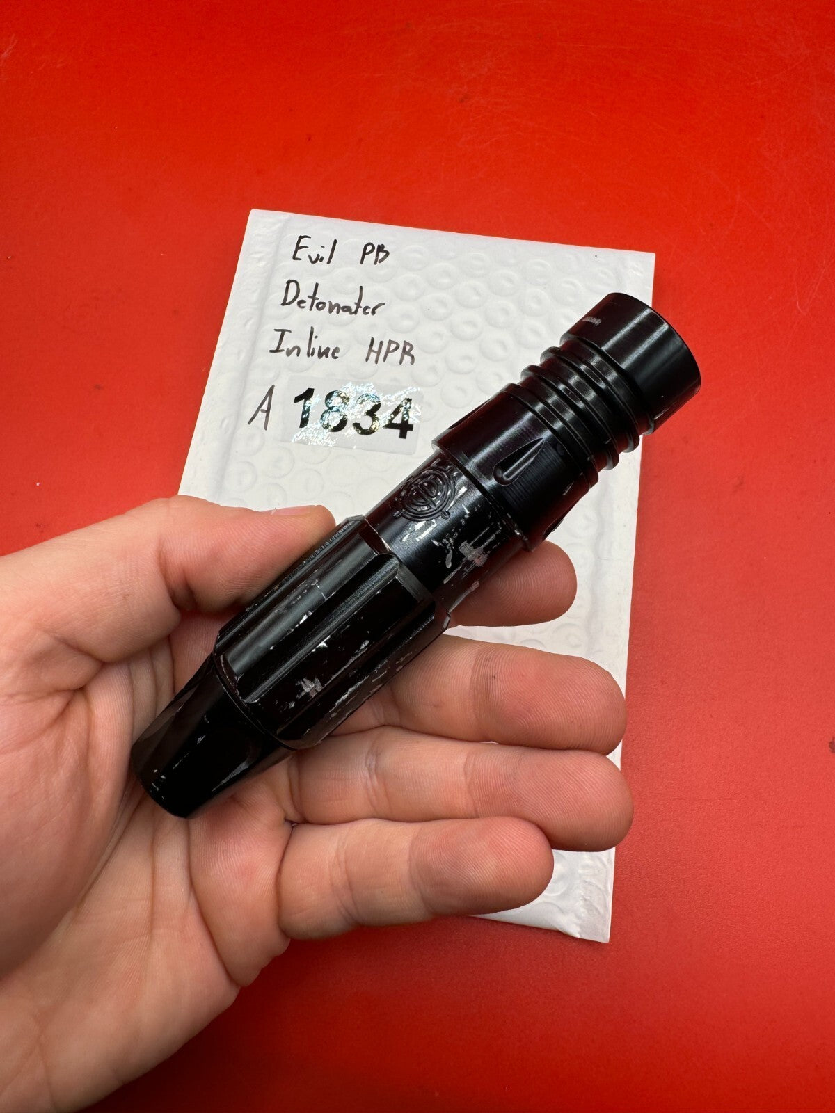 Evil PB Detonator Inline HPR - used paintball inline hpr (high pressure regulator) - black
