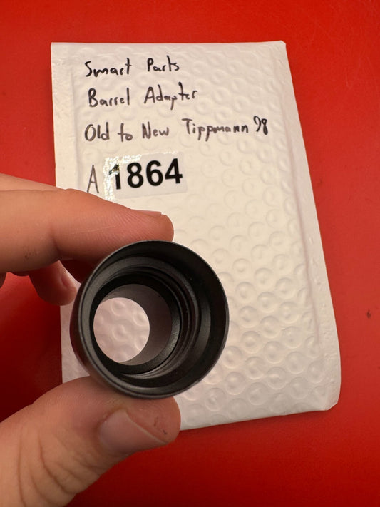 Smart Parts Paintball Barrel Adapter Old to New Tippmann 98 - used paintball barrel adapter - black