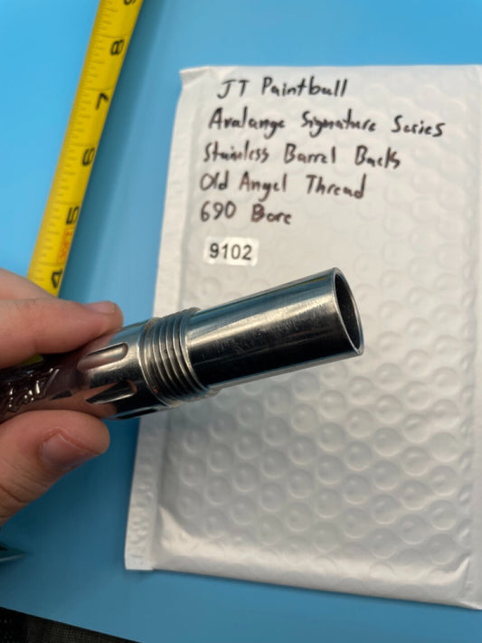 JT Paintball Avalanche Signature Series Stainless Barrel Back Old Angel Thread