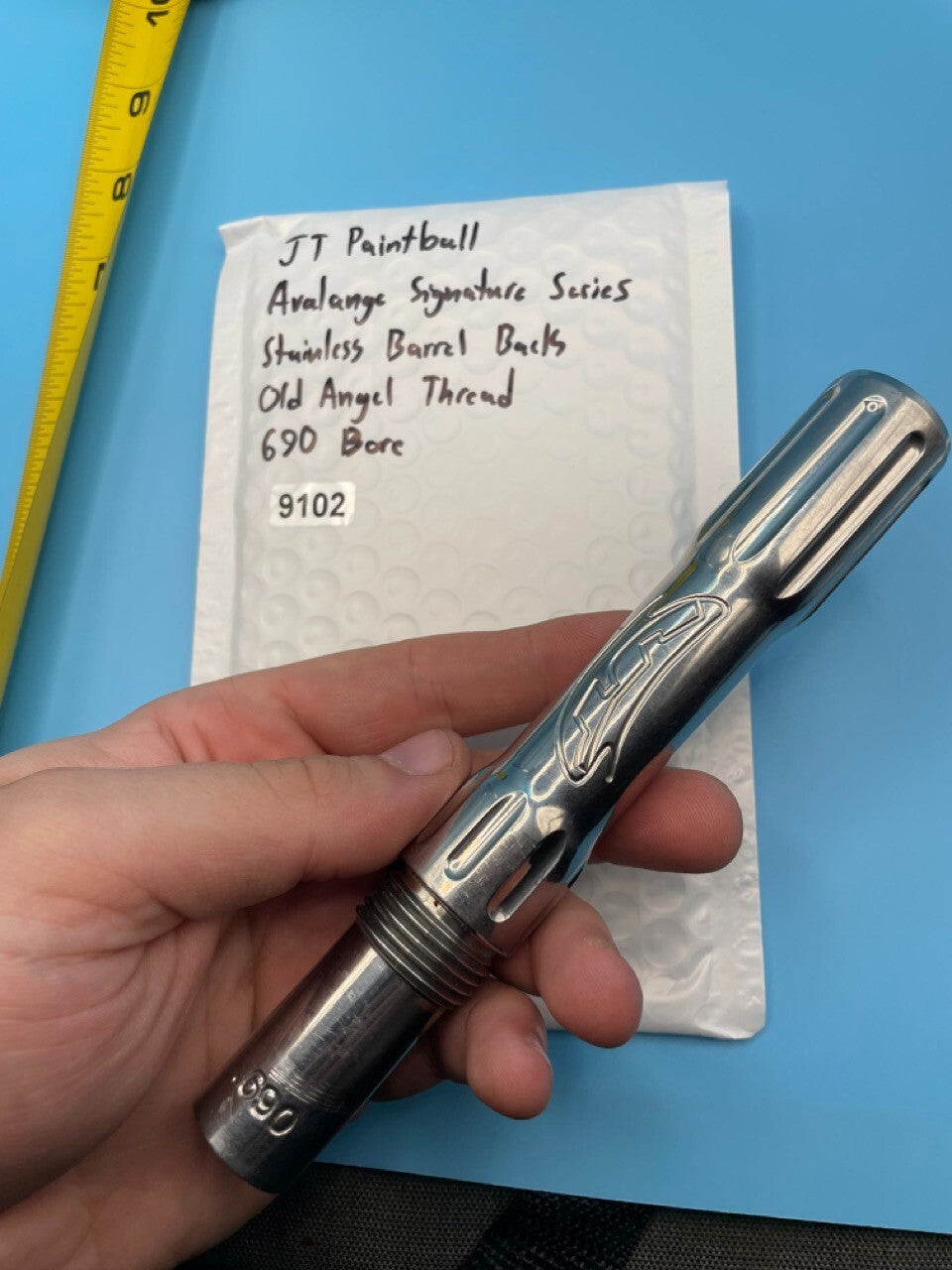 JT Paintball Avalanche Signature Series Stainless Barrel Back Old Angel Thread