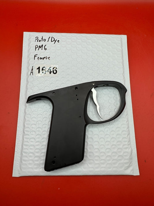 Proto/Dye PM6 Paintball Marker Frame - used paintball trigger frame - black