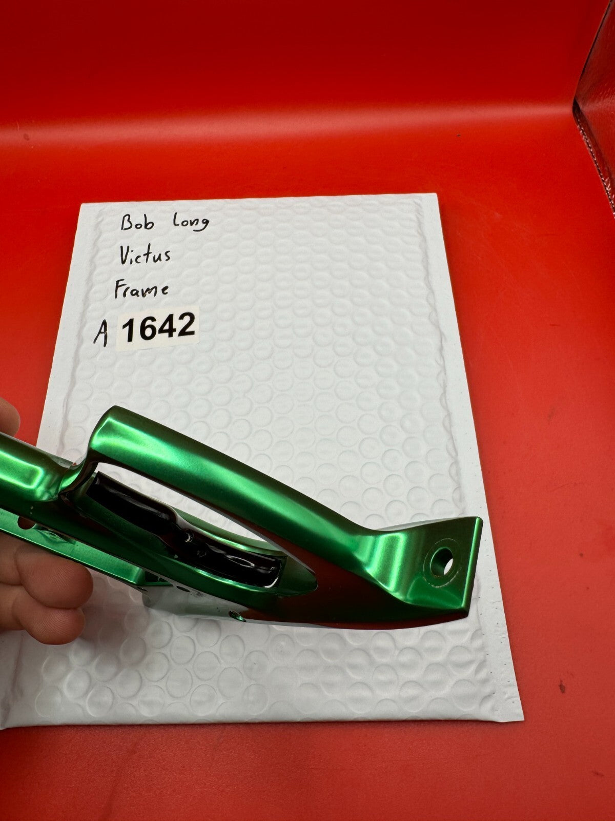 Bob Long Victus Paintball Marker Frame - used paintball trigger frame - green anno