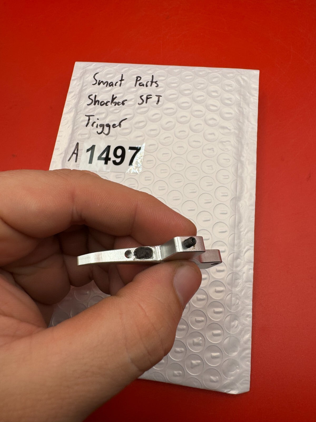 Smart Parts Shocker SFT Trigger - used paintball trigger - silver