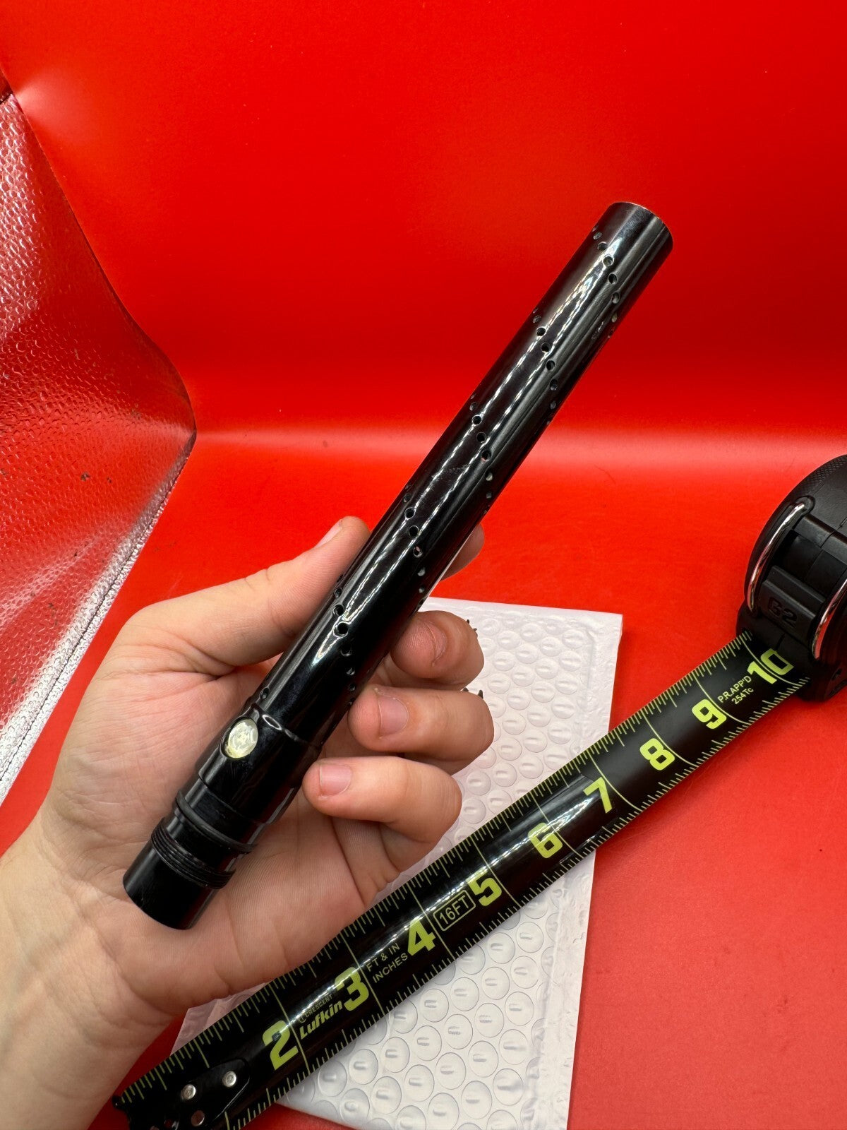 Smart Parts Freak Tip 13.5 inch AA - used paintball barrel tip - black anno