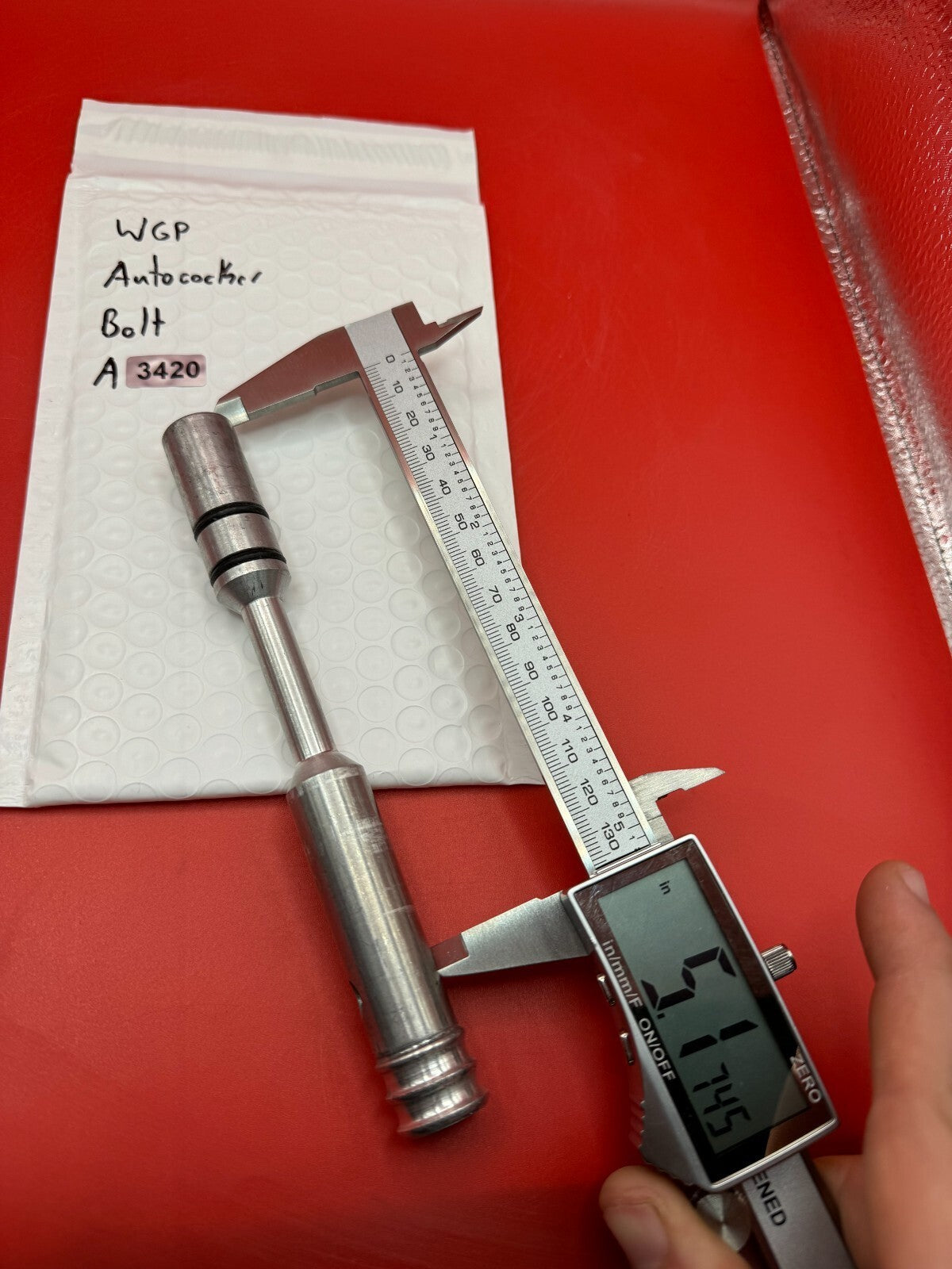 WGP Autococker Bolt - used paintball bolt - silver
