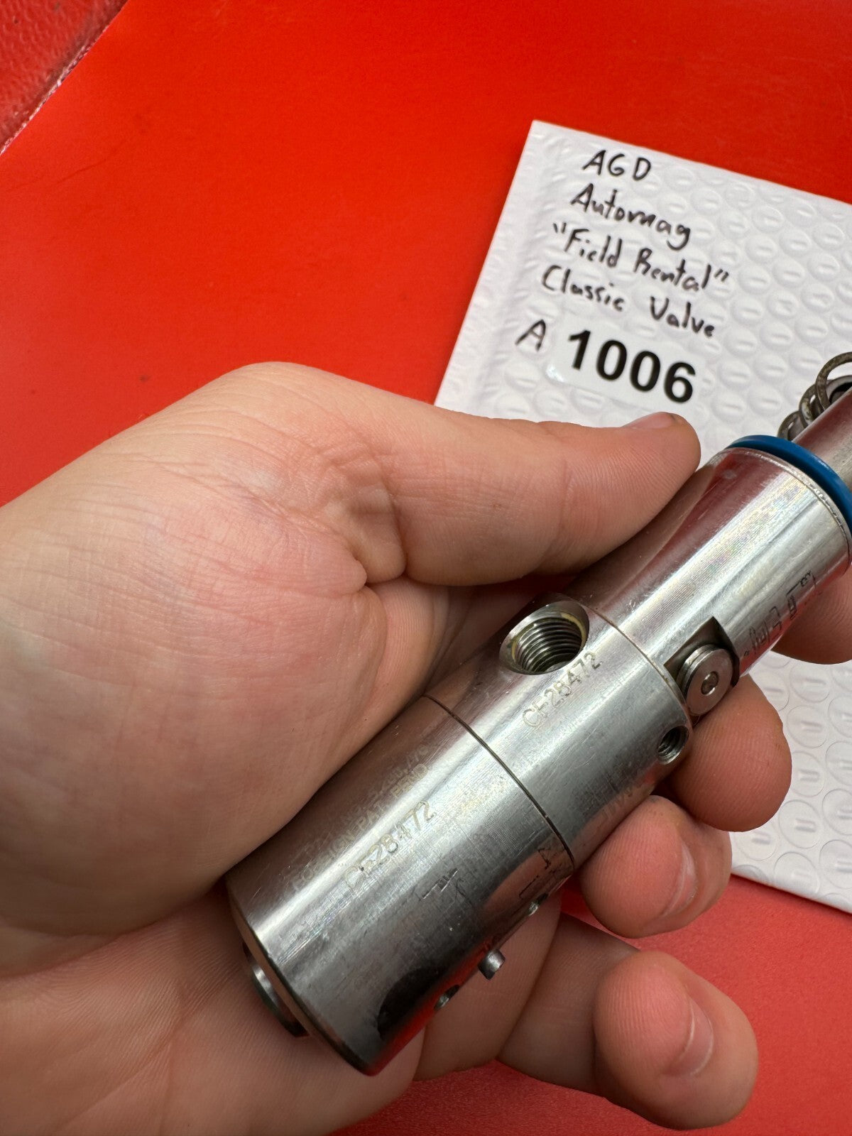 AGD Automag ''Field Rental'' Classic Valve - used paintball valve - silver (raw aluminum/stainless)